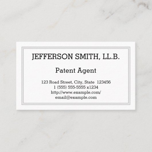 Minimaal juridisch professioneel Visitekaartje (Voorkant)