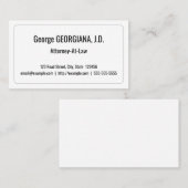 Minimaal juridisch professioneel Visitekaartje (Voorkant / Achterkant)