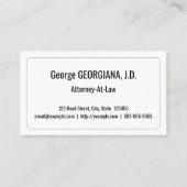 Minimaal juridisch professioneel Visitekaartje (Voorkant)