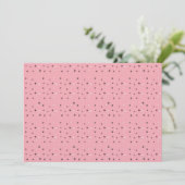 Minimaal kattengezichtpatroon op roze - Cute Paste Kaart (Staand voorkant)