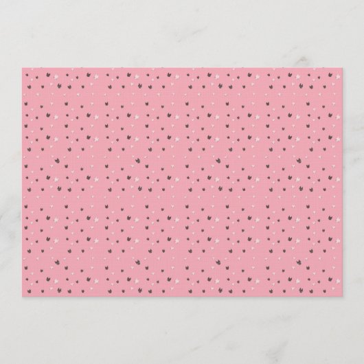 Minimaal kattengezichtpatroon op roze - Cute Paste Kaart (Voorkant)