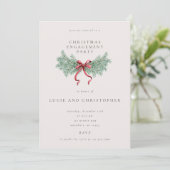 Minimaal Kerst- Verloving Feest Kaart (Staand voorkant)