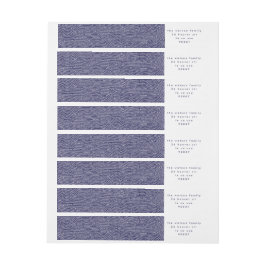 Minimaal kerstblauw, paarsgewijs terugzendadres