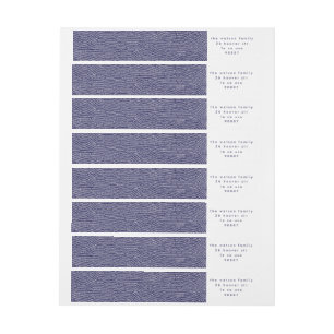 Minimaal kerstblauw, paarsgewijs terugzendadres