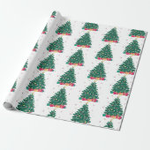 Minimaal Kerstboompatroon Kerstcadeau Cadeaupapier (Uitgerold)