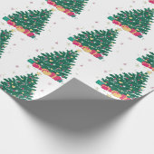 Minimaal Kerstboompatroon Kerstcadeau Cadeaupapier (Hoek)