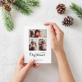 Minimaal kerstfeest 3 fotocollage feestdag briefkaart
