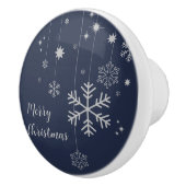 Minimaal kerstontwerp met sneeuwvlokken keramische knop (Rechts)