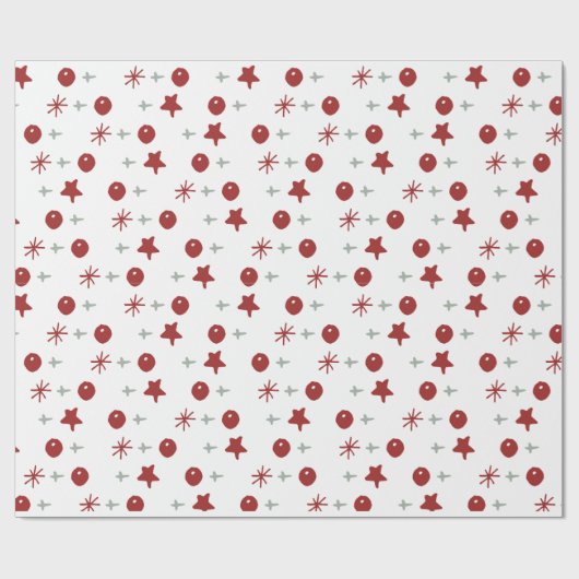 Minimaal Kerstpatroon Cadeaupapier (Vlak)