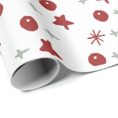 Minimaal Kerstpatroon Cadeaupapier (Rol Hoek)