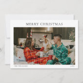 Minimaal kerstportret van moderne familie feestdagenkaart (Voorkant)