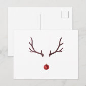Minimaal kerstrendier feestdagenkaart (Voorkant / Achterkant)