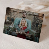 Minimaal kerstscript 2 foto feestdagen kaart