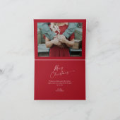 Minimaal kerstscript 2 foto feestdagen kaart (Binnen)