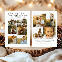 Minimaal Kerstscript Familie 10 foto's Feestdagenkaart