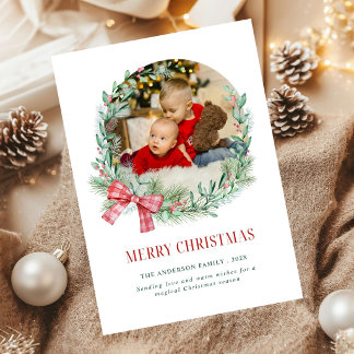 Minimaal Kerstscript Familie 10 foto's Feestdagenkaart