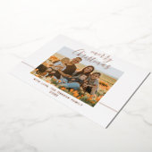 Minimaal Kerstscript Familie Foto Folie Feestdagenkaart (Gedraaid)