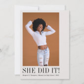 Minimaal klassiek foto Afstuderen Aankondiging (Voorkant)