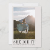 Minimaal klassiek foto Afstuderen Aankondiging (Voorkant)