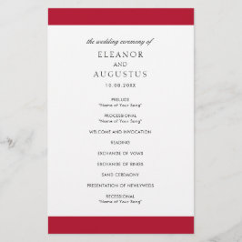 Minimaal Klassiek Rood Elegant Budget Huwelijkspro Flyer