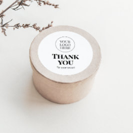 Minimaal Klassiek Zakelijk Bedankt Productlabel Ronde Sticker