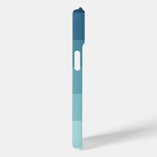 Minimaal kleurenblok Cyaan blauw Blauwgroen monogr Case-Mate iPhone Case (Achterkant / Rechts)