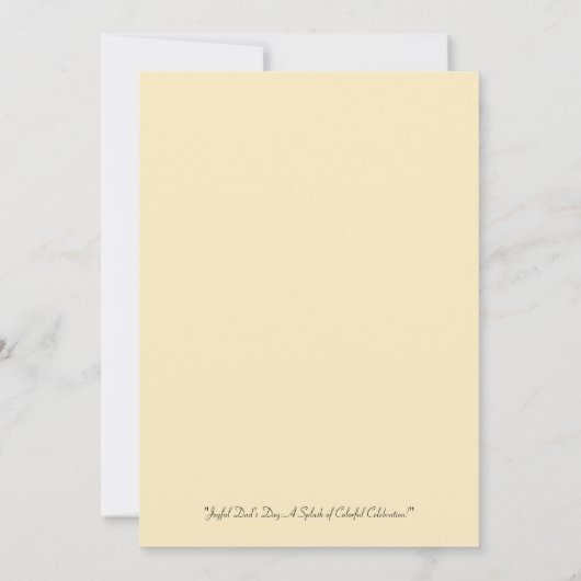 Minimaal kleurrijk Happy Fathers Day Wenskaart Bedankkaart (Achterkant)