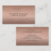 Minimaal koper Roos Gold-look Professional Visitekaartje (Voorkant / Achterkant)