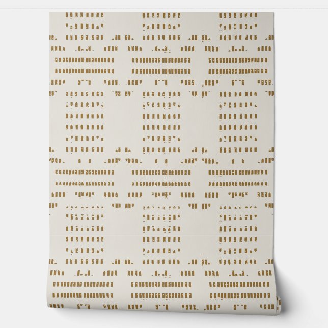 Minimaal Kust Abstract mudcloth boho rustiek  Behang (Afrollen)