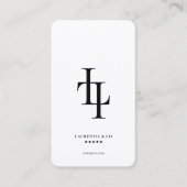 Minimaal L Monogram Professional Logo White Visitekaartje (Voorkant)