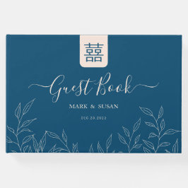 Minimaal Laat Chinees Dubbel Geluk Bruiloft Gastenboek