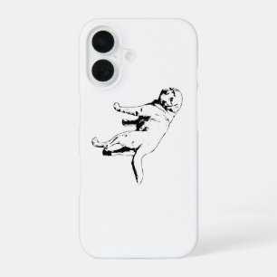 Minimaal lab, ogen over de schouder iPhone 16 hoesje