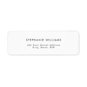 Minimaal label voor klein bedrijfsretouradres (Voorkant)