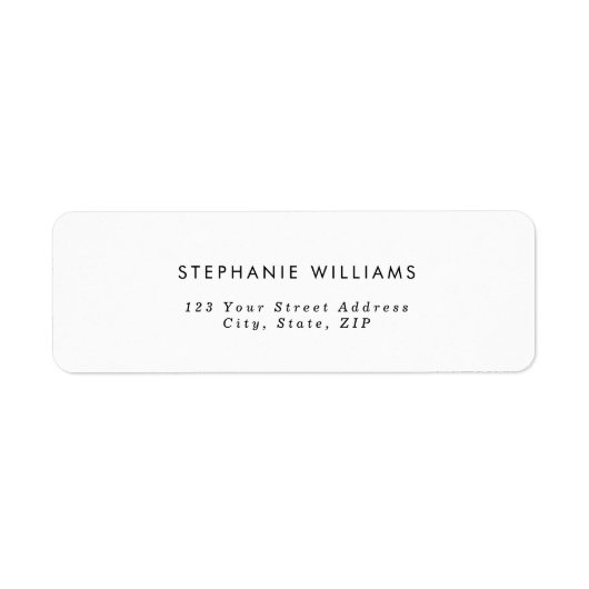 Minimaal label voor klein bedrijfsretouradres (Voorkant)