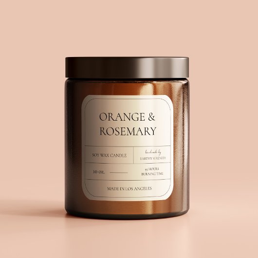 Minimaal label voor Terracotta Clay Earthy Tones C