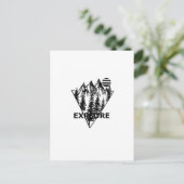 Minimaal landschap dennenbos briefkaart (Staand voorkant)