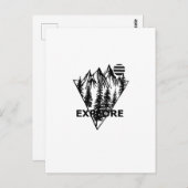 Minimaal landschap dennenbos briefkaart (Voorkant / Achterkant)