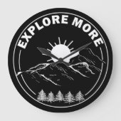 Minimaal landschap dennenbos grote klok (Voorkant)