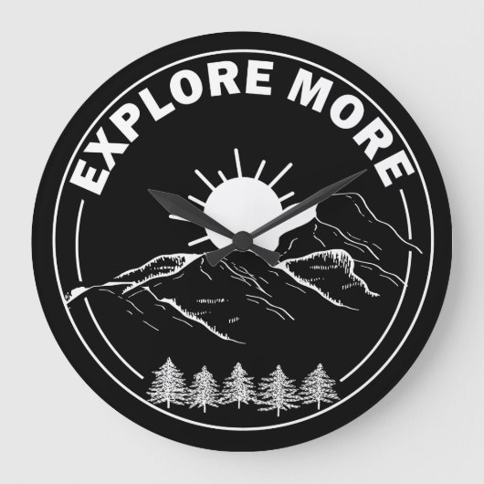 Minimaal landschap dennenbos grote klok (Voorkant)