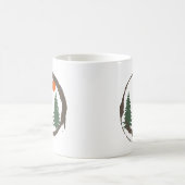 Minimaal landschap dennenbos koffiemok (Center)