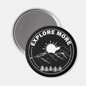 Minimaal landschap dennenbos magneet (Voorkant / Achterkant)