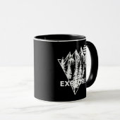 Minimaal landschap dennenbos mok (Voorkant rechts)