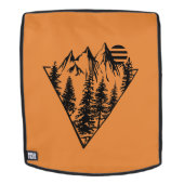 Minimaal landschap dennenbos rugtassen (Verwijderbaar gezicht)