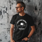 Minimaal landschap dennenbos t-shirt