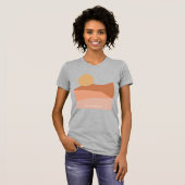 Minimaal landschap van woestijn t-shirt (Voorkant volledig)