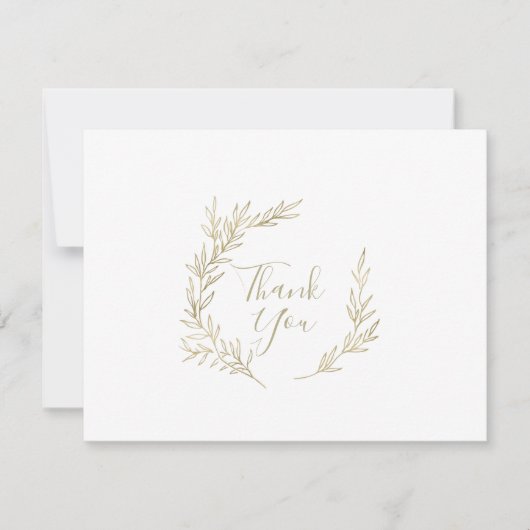 Minimaal lef| Gold Hartelijk dank Bedankkaart (Voorkant)