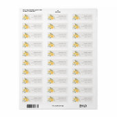 Minimaal Lemon Botanical Boho Foliage Adres Etiket (Full Sheet)