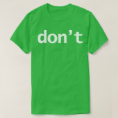 Minimaal lettertype Witte tekst T-shirt (Design voorkant)