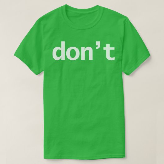 Minimaal lettertype Witte tekst T-shirt (Design voorkant)