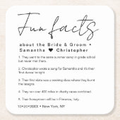 Minimaal leuk feit over bruidegom Bruiloft Kartonnen Onderzetters (Voorkant)